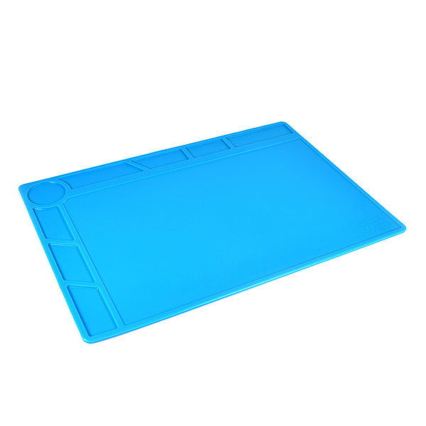 FASTRAX SMALL RUBBER PIT MAT - BLUE 36CM X 24CM