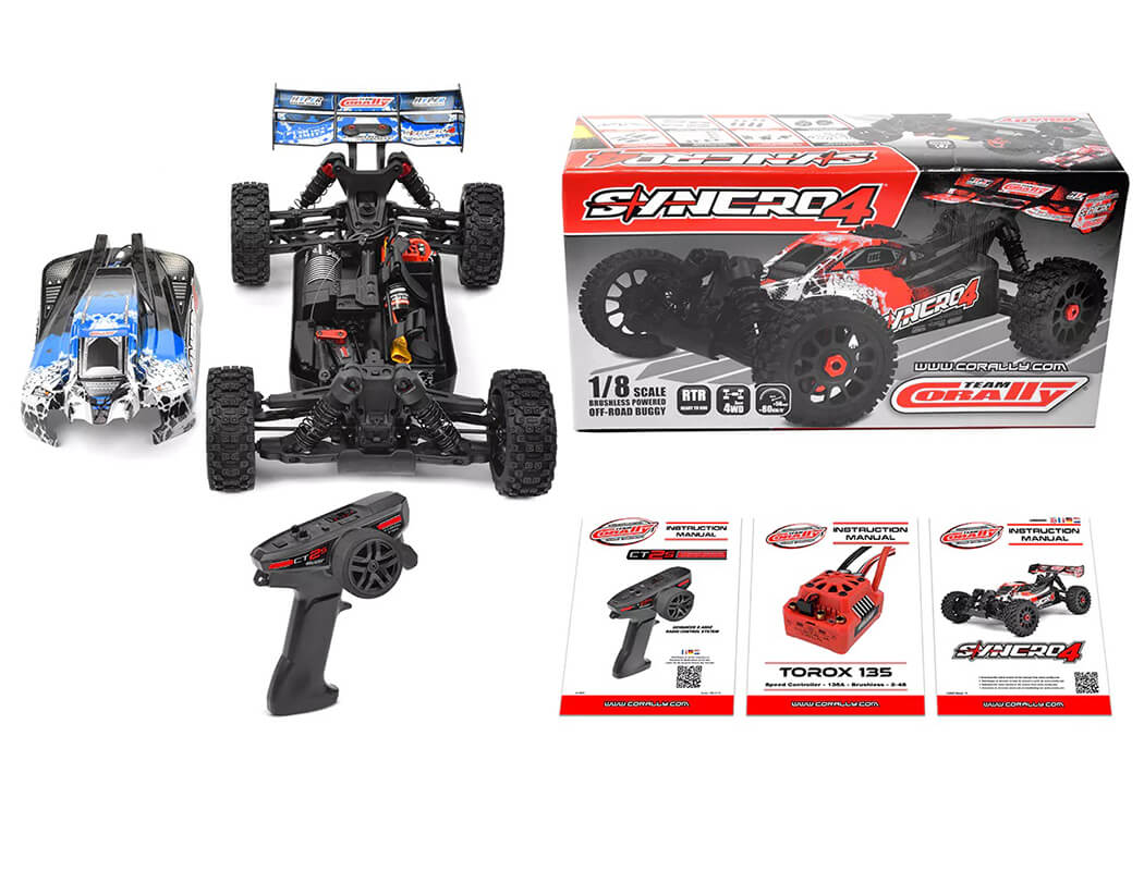 CORALLY SYNCRO-4 BRUSHLESS 4S BASHER BUGGY RTR - BLUE