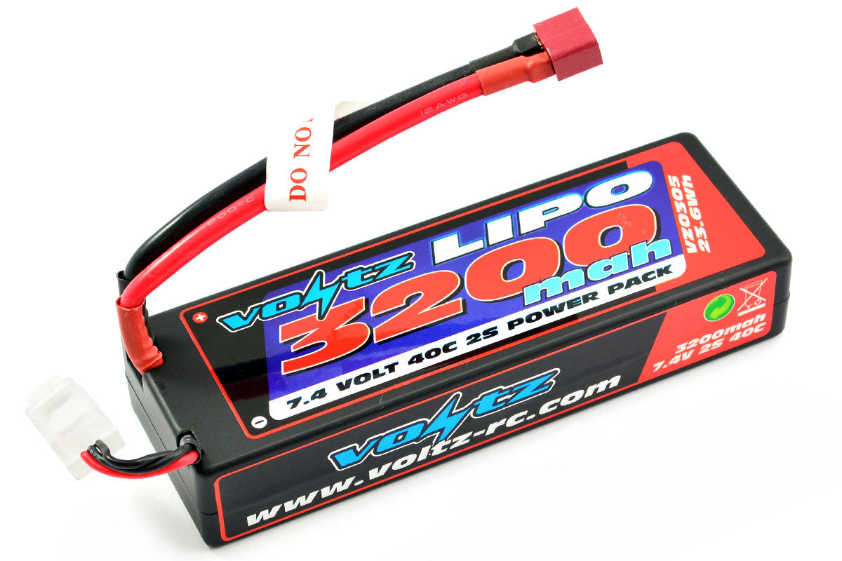 VOLTZ 3200MAH 2S 7.4V 40C HARDCASE LIPO STICK BATTERY PACK