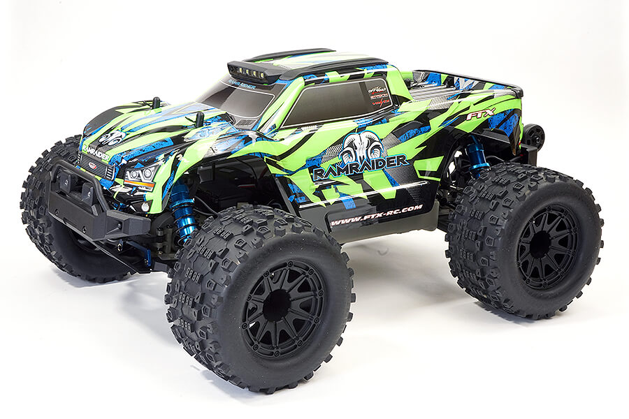 FTX Ramraider 1/10 Brushless Monster Truck RTR - GREEN/BLUE