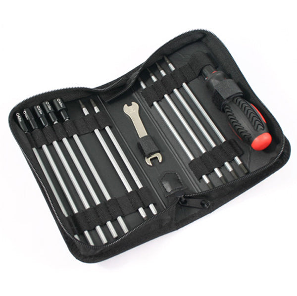 FASTRAX 19-IN-1 TOOL BAG 3XSLOT, 3X PH 6XHEX, 4XNUT 1X 5/8MM WRENCH